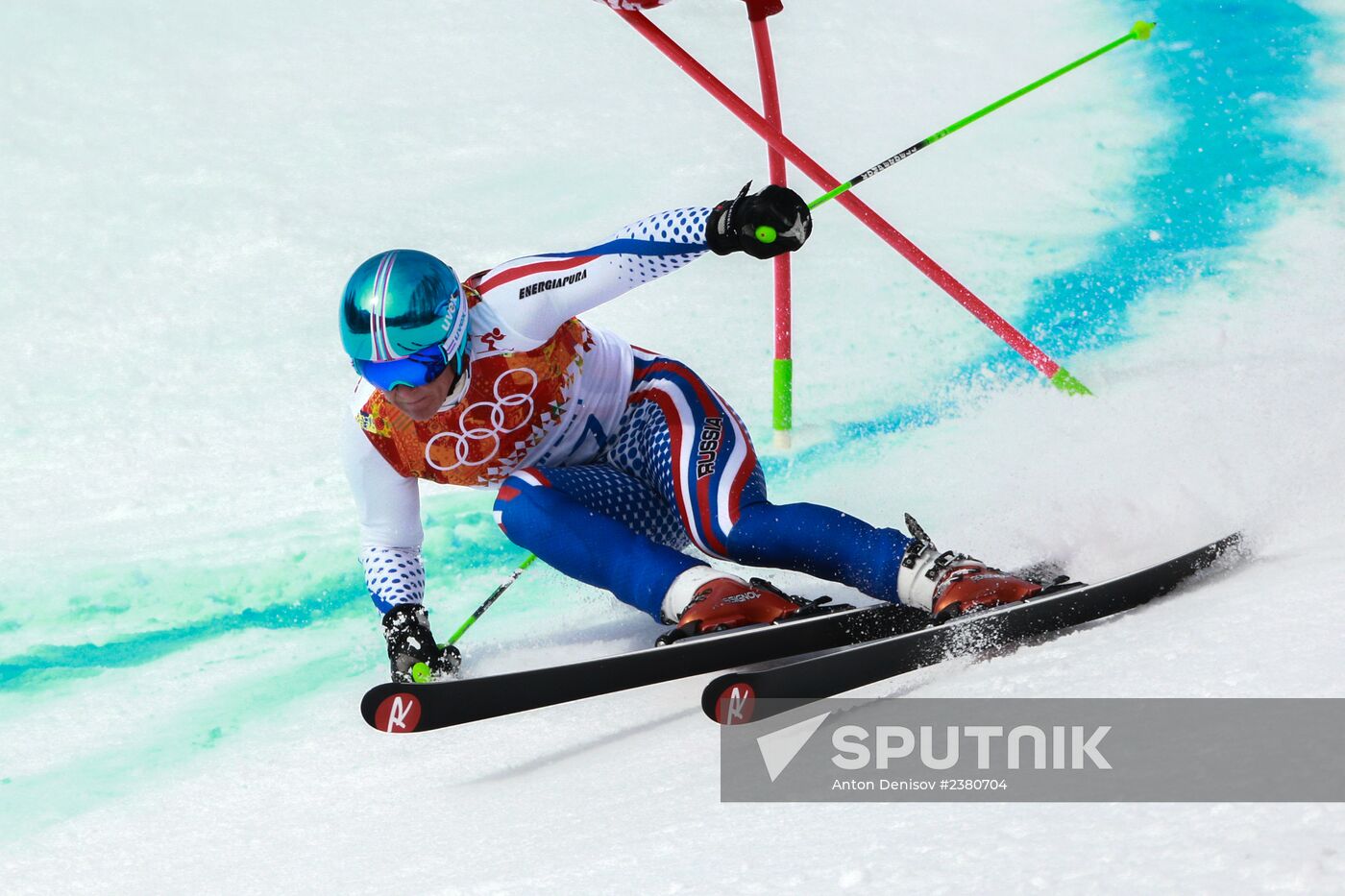 2014 Winter Olympics. Alpine skiing. Men. Giant slalom
