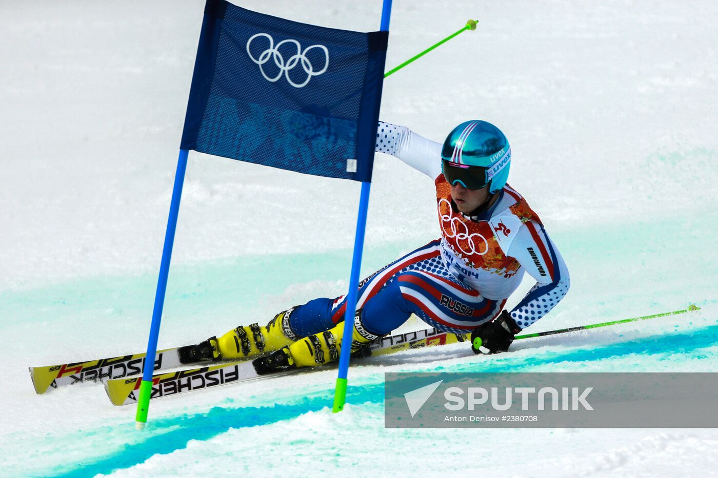 2014 Winter Olympics. Alpine skiing. Men. Giant slalom
