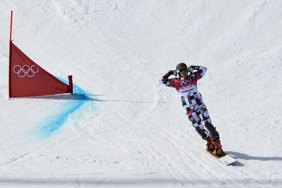 2014 Winter Olympics. Snowboarding. Men. Parallel giant slalom. Quarter-finals