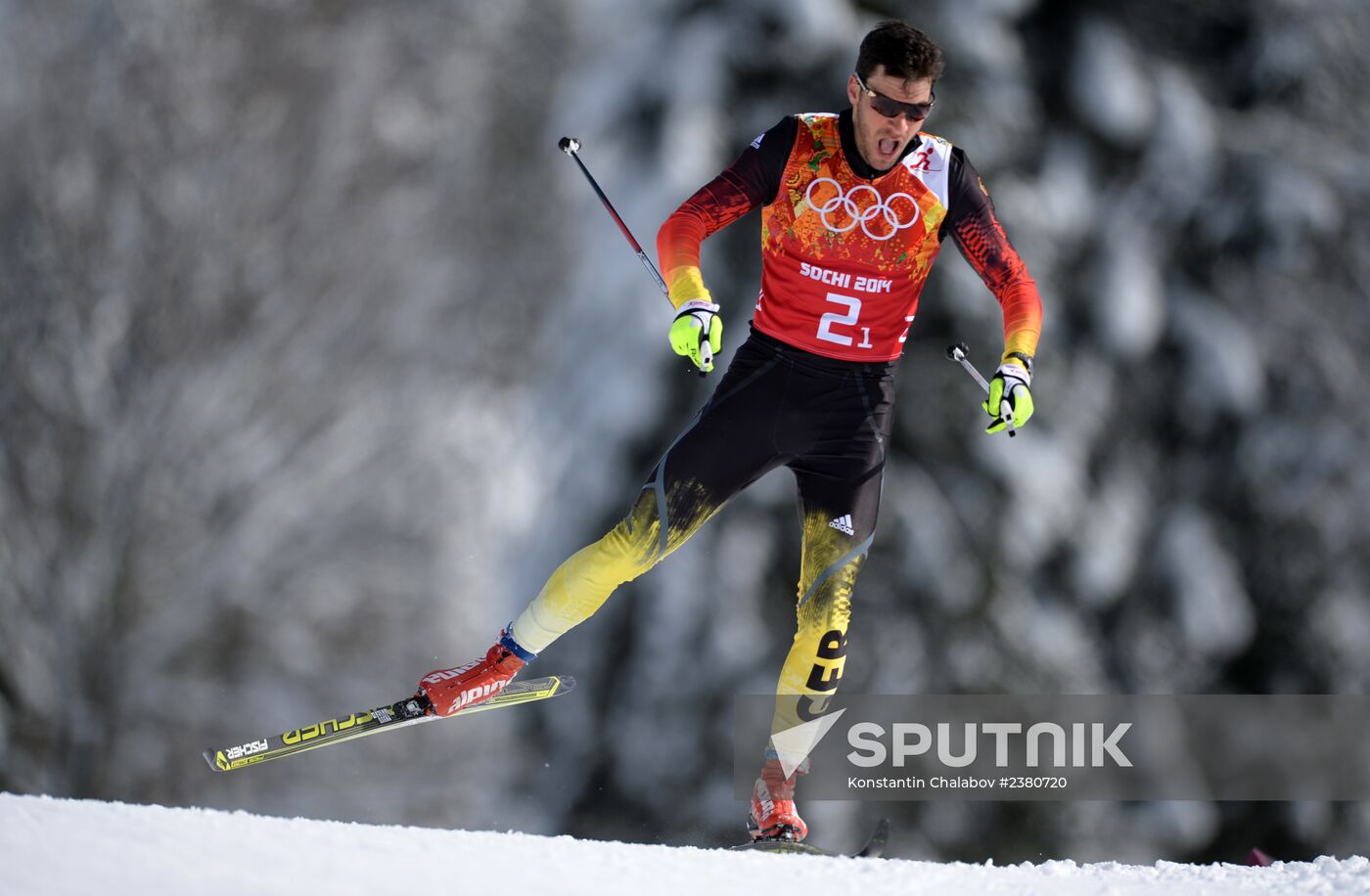 2014 Winter Olympics. Cross-country skiing. Men. Team sprint