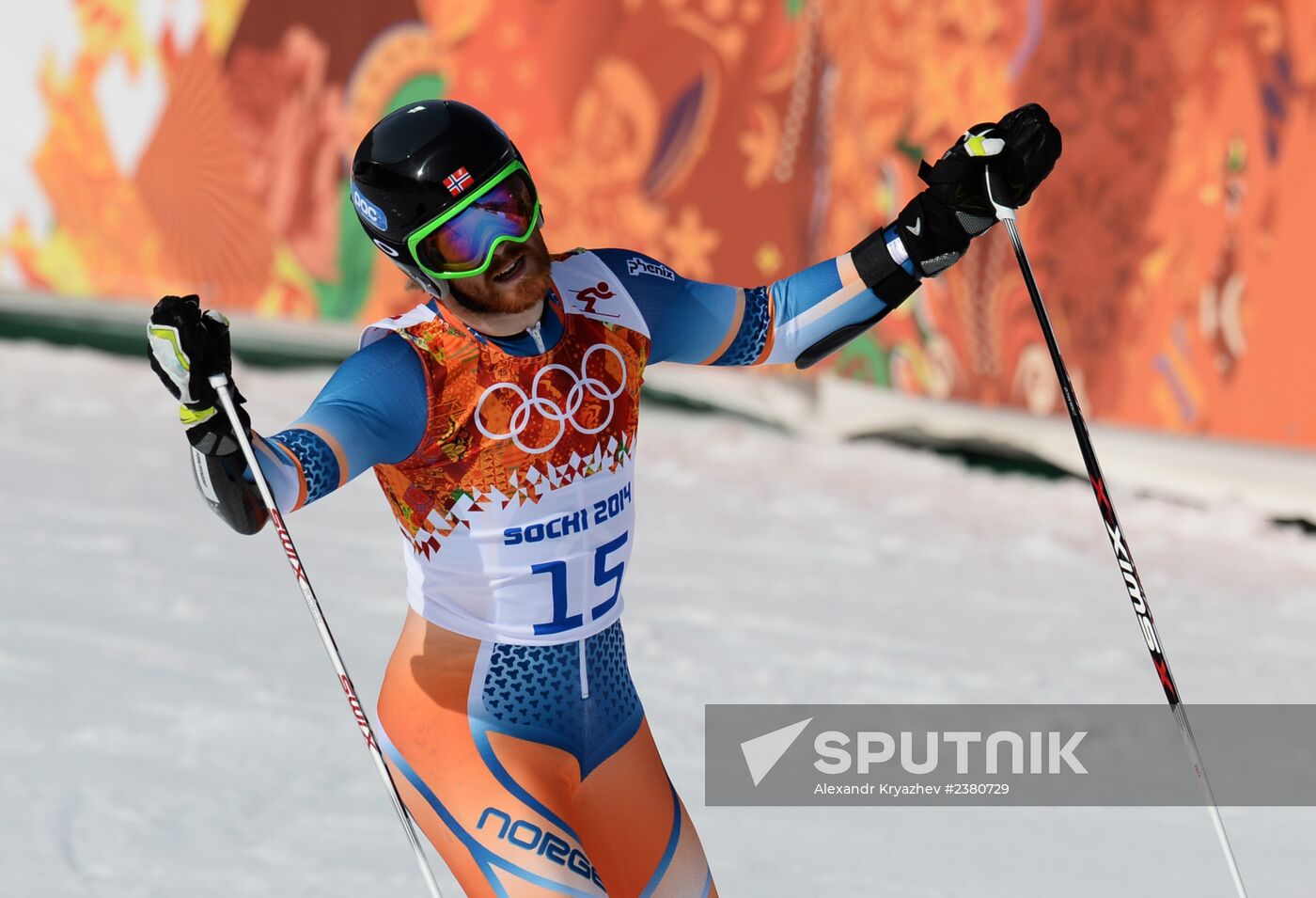 2014 Winter Olympics. Alpine skiing. Men. Giant slalom