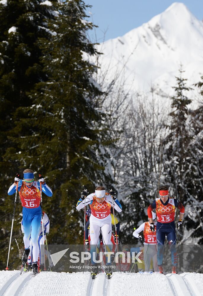 2014 Winter Olympics. Cross-country skiing. Men. Team sprint