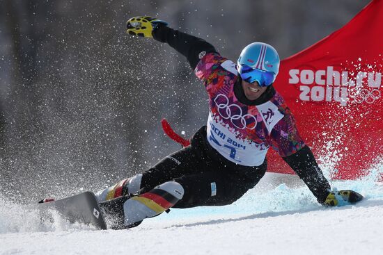 2014 Winter Olympics. Snowboarding. Men. Parallel giant slalom. Semi-finals