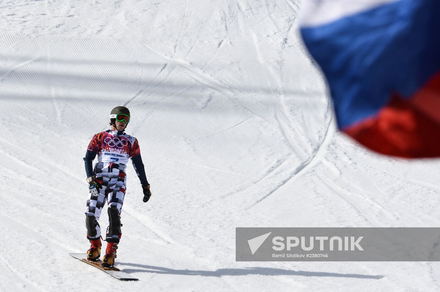 2014 Winter Olympics. Snowboarding. Men. Parallel giant slalom. Semi-finals