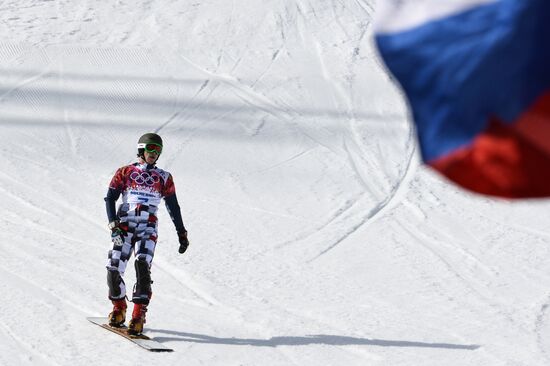 2014 Winter Olympics. Snowboarding. Men. Parallel giant slalom. Semi-finals