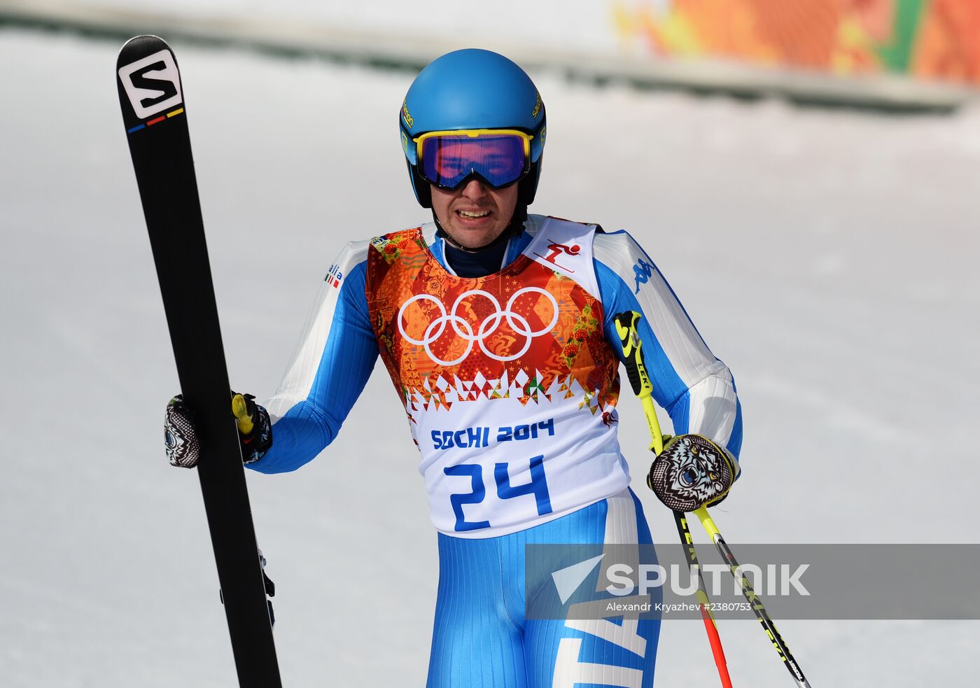 2014 Winter Olympics. Alpine skiing. Men. Giant slalom