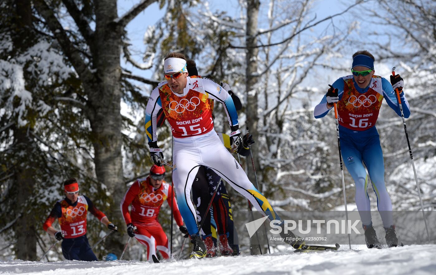 2014 Winter Olympics. Cross-country skiing. Men. Team sprint