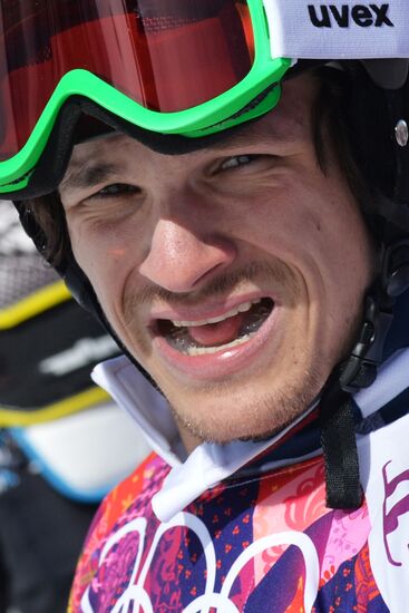 2014 Winter Olympics. Snowboarding. Men. Parallel giant slalom. Semi-finals