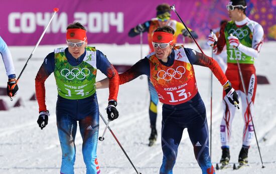 2014 Winter Olympics. Cross-country skiing. Men. Team sprint