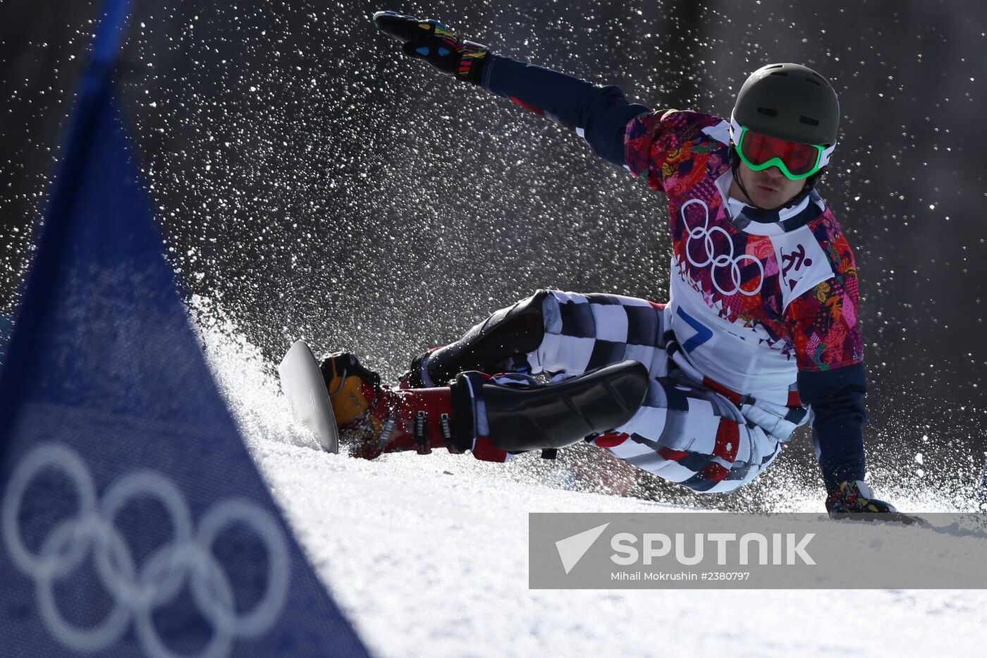 2014 Winter Olympics. Snowboarding. Men. Parallel giant slalom. Finals