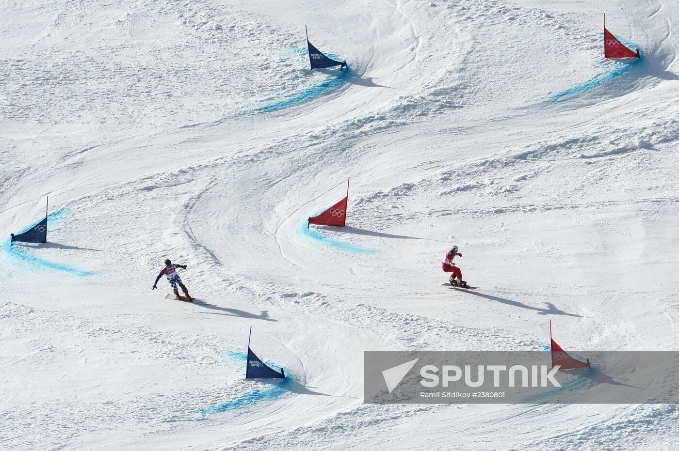 2014 Winter Olympics. Snowboarding. Men. Parallel giant slalom. Finals