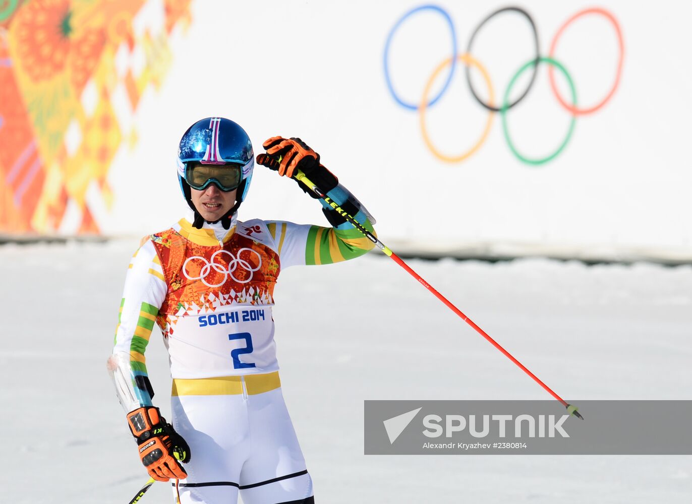 2014 Winter Olympics. Alpine skiing. Men. Giant slalom