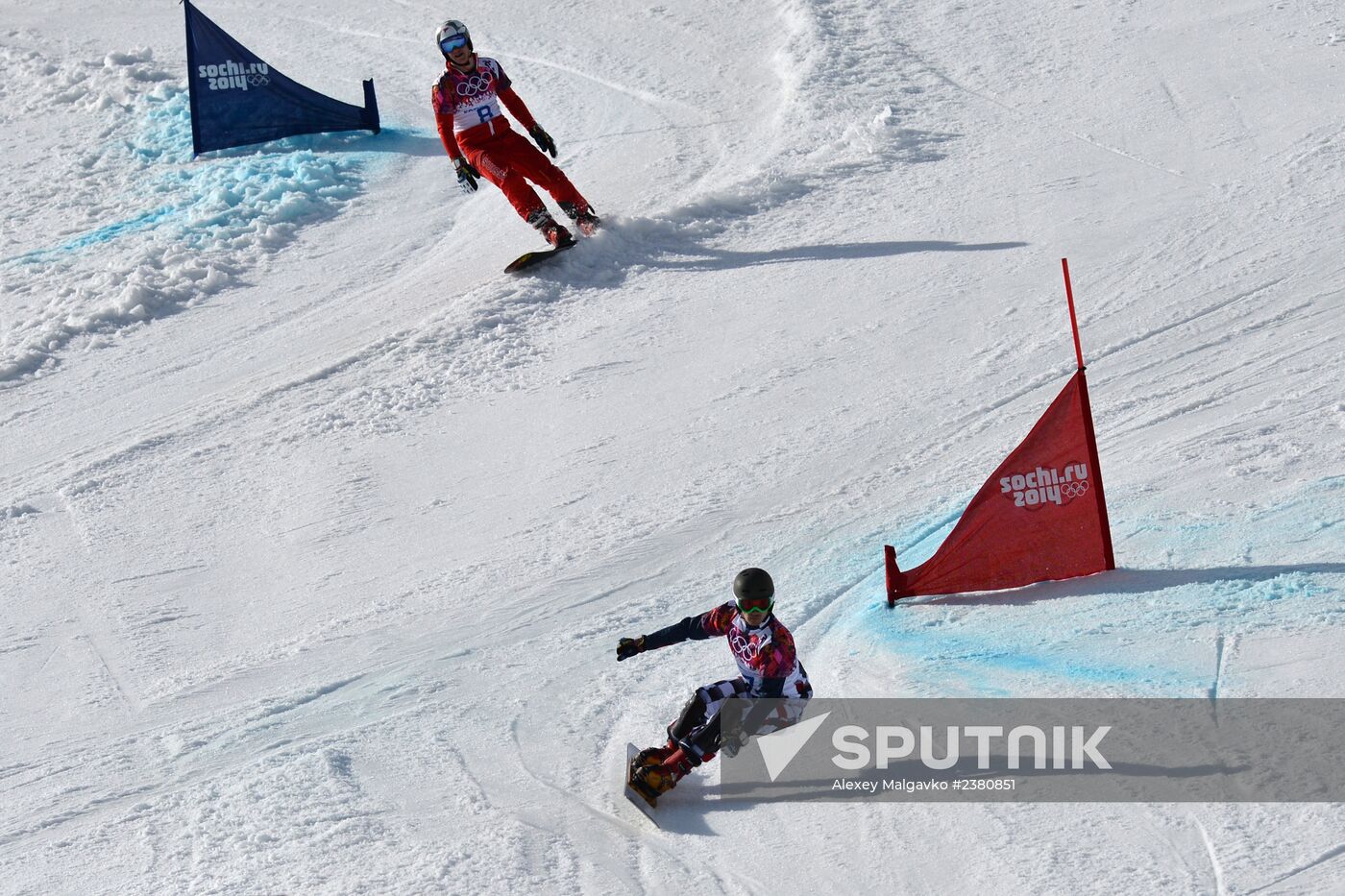 2014 Winter Olympics. Snowboarding. Men. Parallel giant slalom. Finals