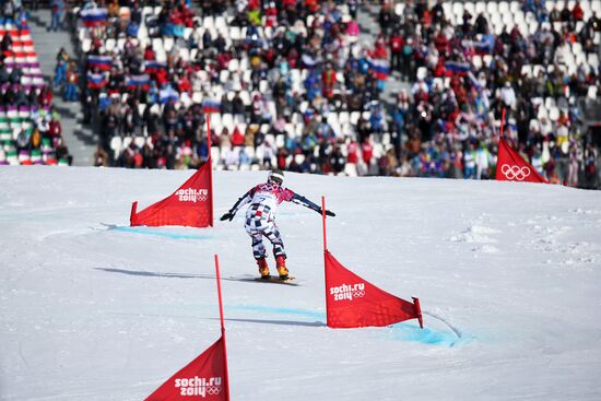2014 Winter Olympics. Snowboarding. Men. Parallel giant slalom