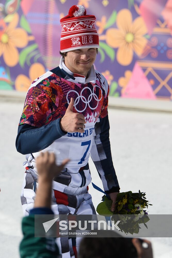 2014 Winter Olympics. Snowboarding. Men. Parallel giant slalom