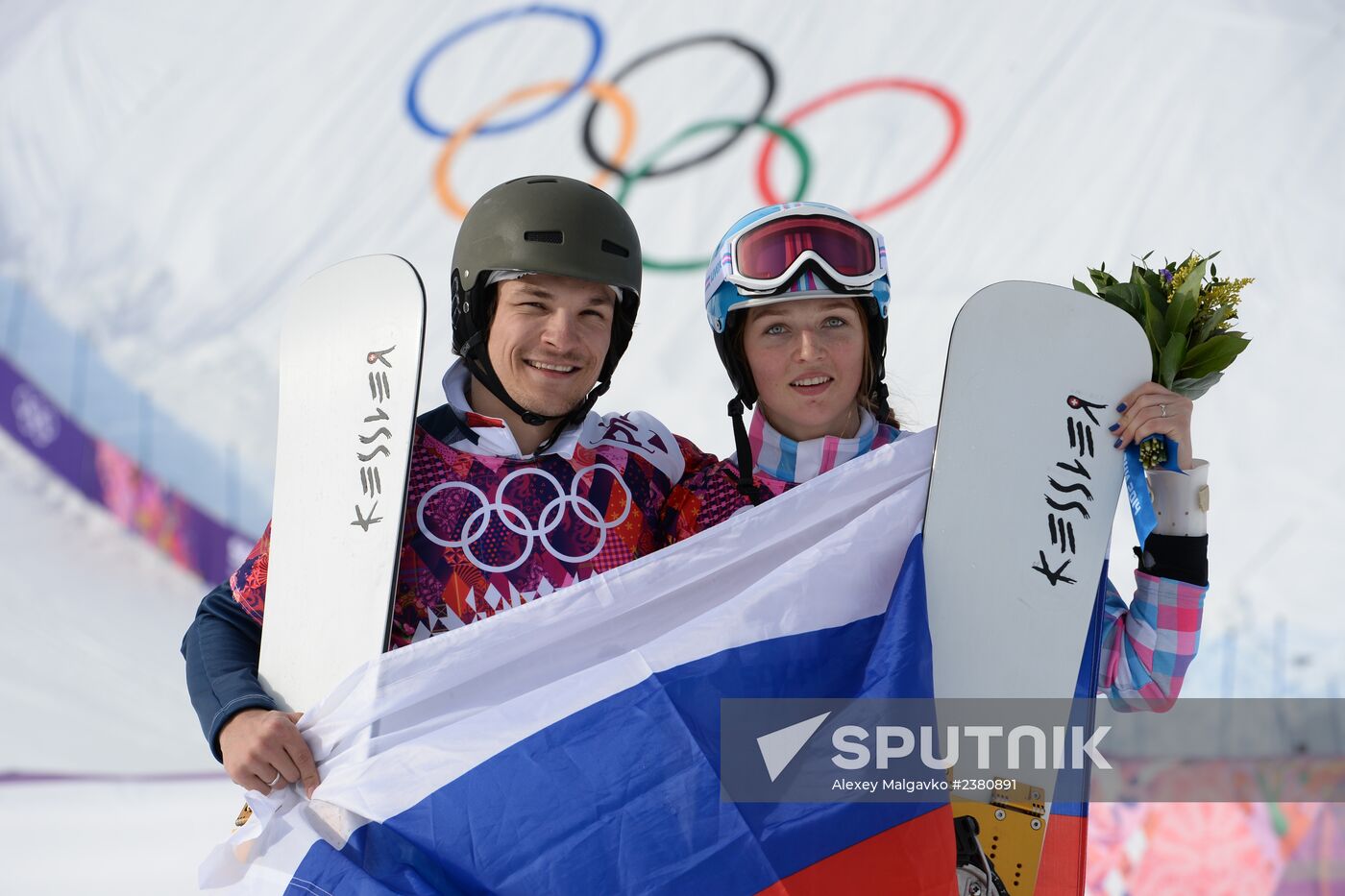 2014 Winter Olympics. Snowboarding. Men. Parallel giant slalom