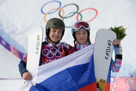 2014 Winter Olympics. Snowboarding. Men. Parallel giant slalom
