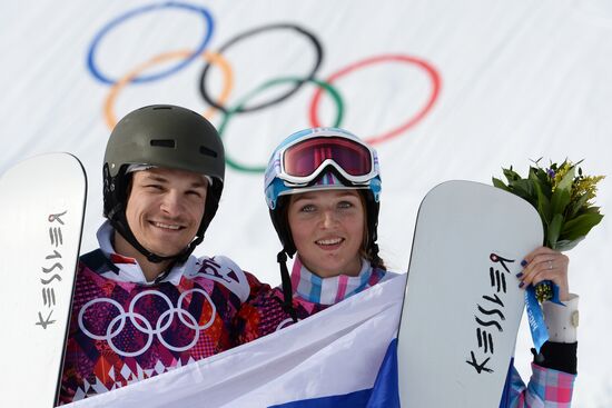 2014 Winter Olympics. Snowboarding. Men. Parallel giant slalom