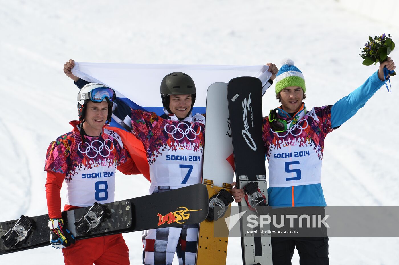 2014 Winter Olympics. Snowboarding. Men. Parallel giant slalom