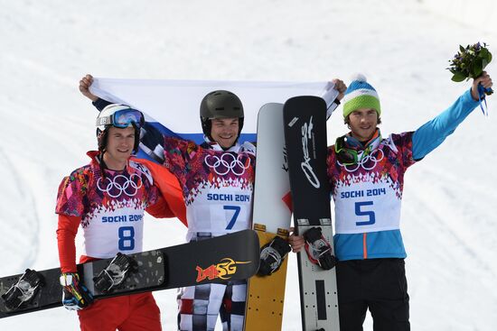 2014 Winter Olympics. Snowboarding. Men. Parallel giant slalom