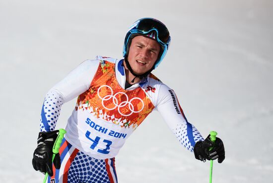 2014 Winter Olympics. Alpine skiing. Men. Giant slalom