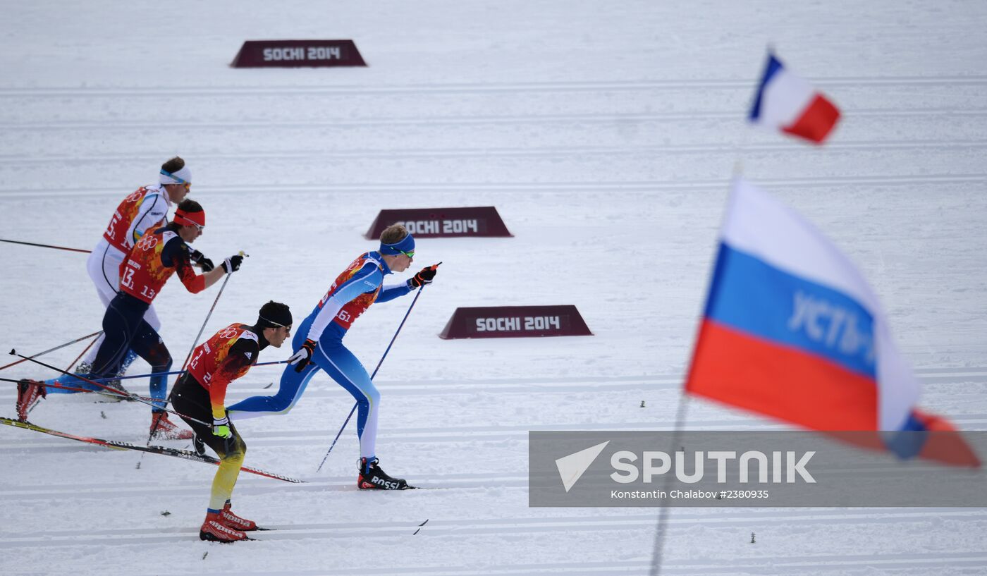 2014 Winter Olympics. Cross-country skiing. Men. Team sprint