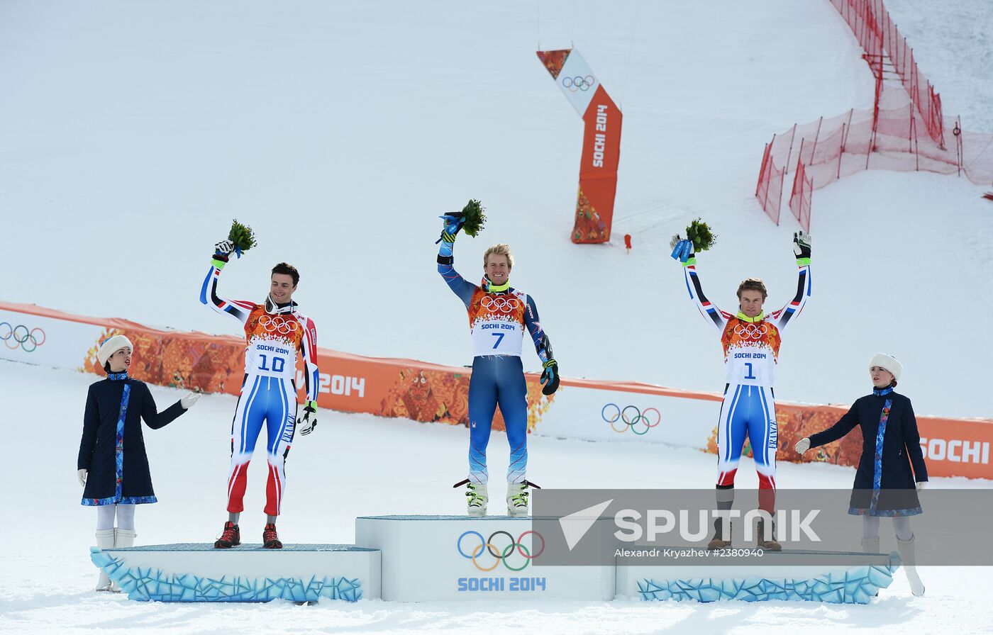 2014 Winter Olympics. Alpine skiing. Men. Giant slalom