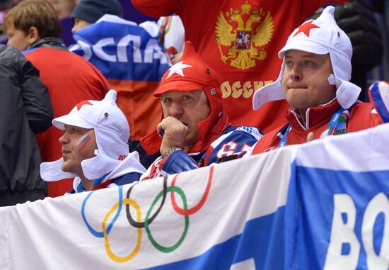 2014 Winter Olympics. Ice hockey. Men. Finland vs. Russia