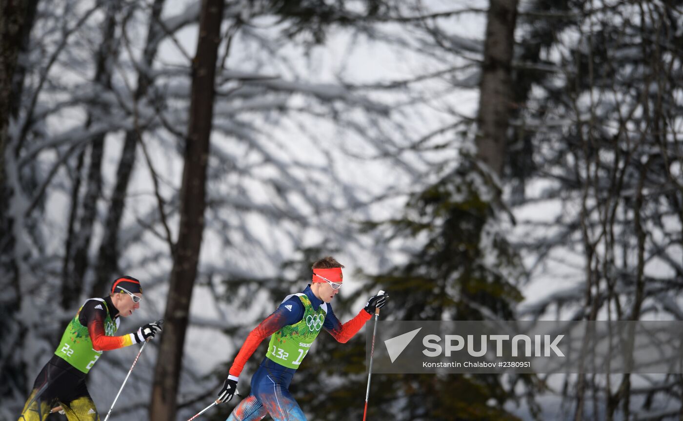 2014 Winter Olympics. Cross-country skiing. Men. Team sprint