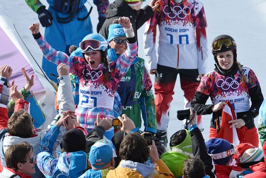 2014 Winter Olympics. Snowboarding. Women. Parallel giant slalom