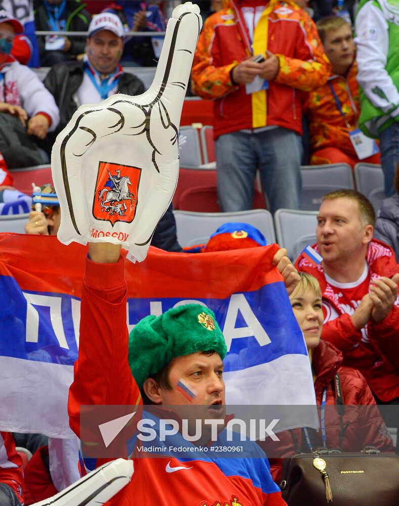 2014 Winter Olympics. Ice hockey. Men. Finland vs. Russia