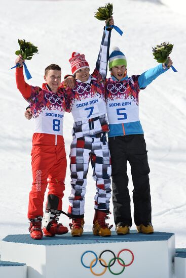 2014 Winter Olympics. Snowboarding. Men. Parallel giant slalom