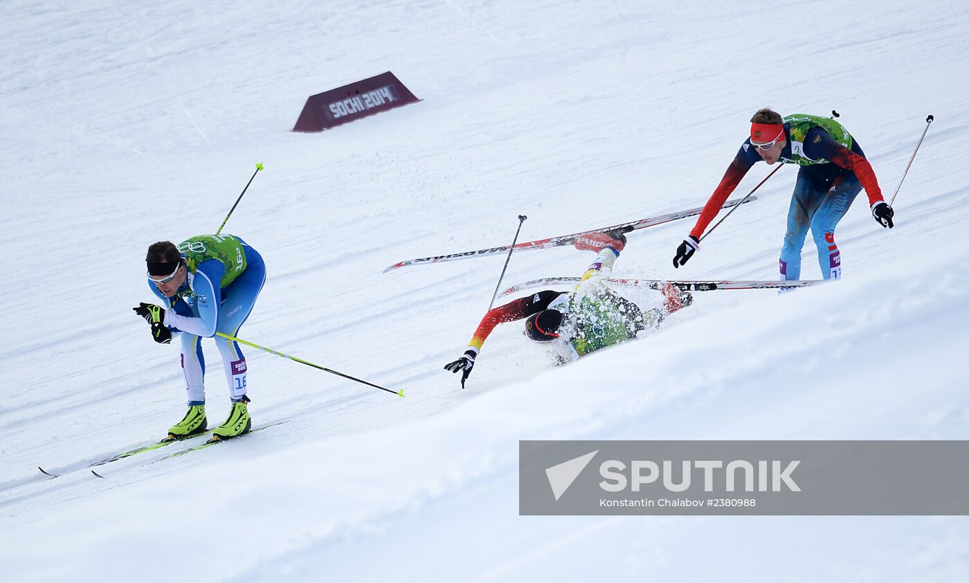 2014 Winter Olympics. Cross-country skiing. Men. Team sprint