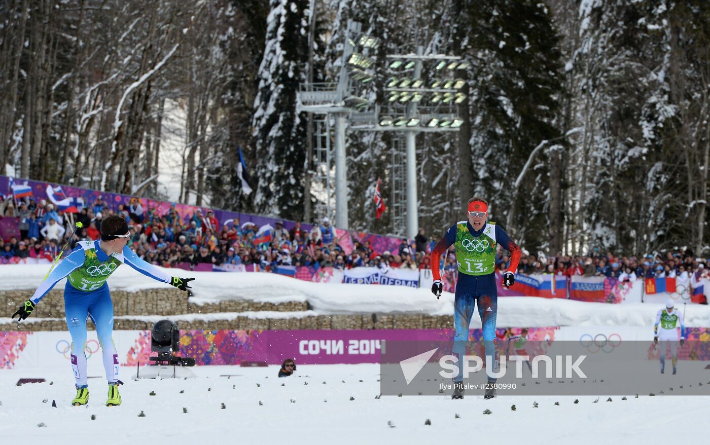 2014 Winter Olympics. Cross-country skiing. Men. Team sprint