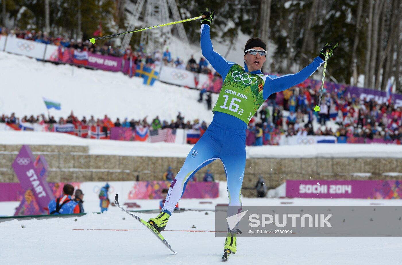 2014 Winter Olympics. Cross-country skiing. Men. Team sprint