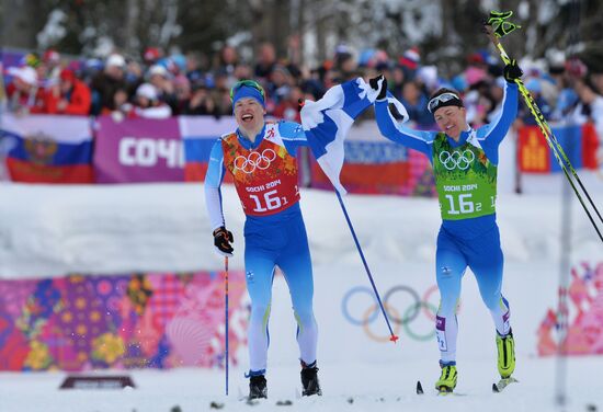 2014 Winter Olympics. Cross-country skiing. Men. Team sprint