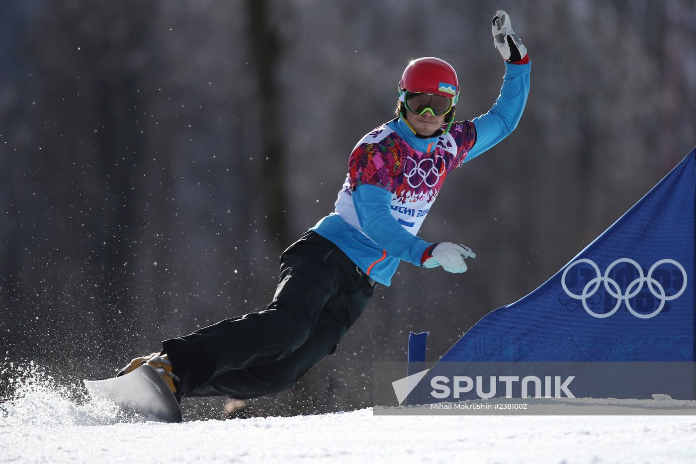 2014 Winter Olympics. Snowboarding. Men. Parallel giant slalom