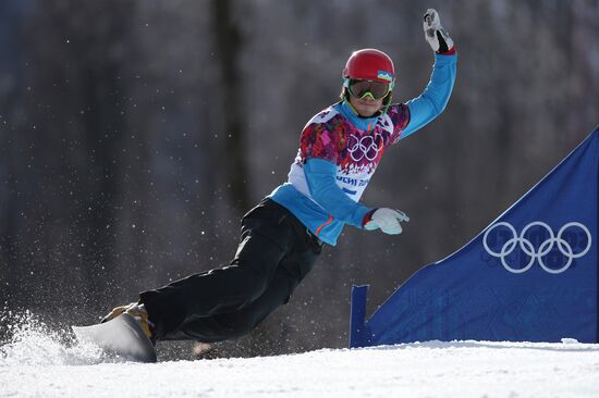 2014 Winter Olympics. Snowboarding. Men. Parallel giant slalom