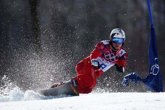 2014 Winter Olympics. Snowboarding. Men. Parallel giant slalom