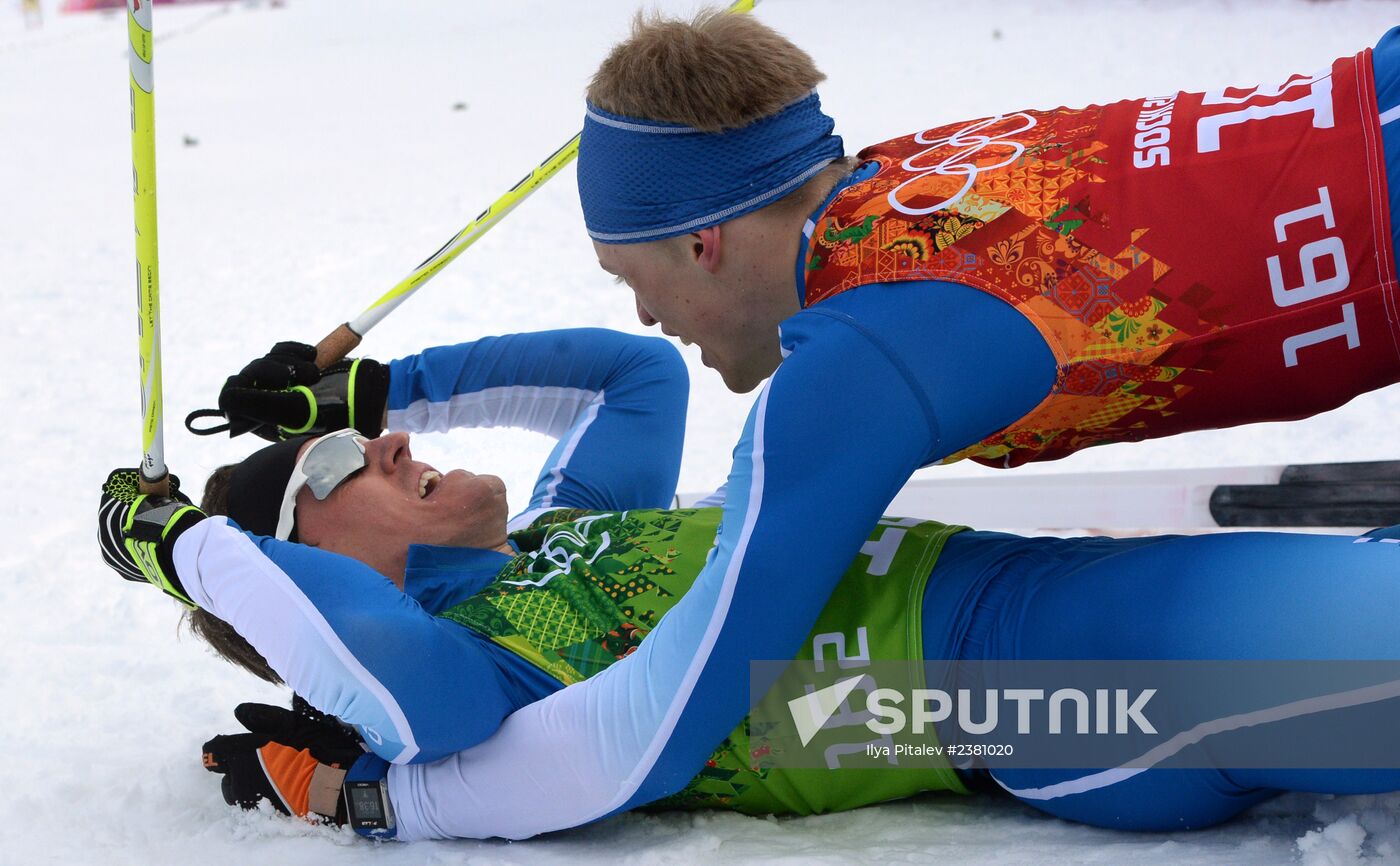 2014 Winter Olympics. Cross-country skiing. Men. Team sprint