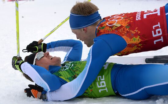 2014 Winter Olympics. Cross-country skiing. Men. Team sprint