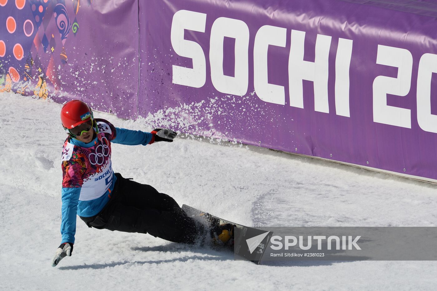 2014 Winter Olympics. Snowboarding. Men. Parallel giant slalom