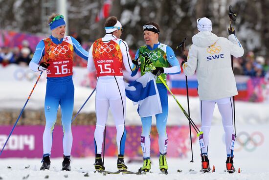2014 Winter Olympics. Cross-country skiing. Men. Team sprint