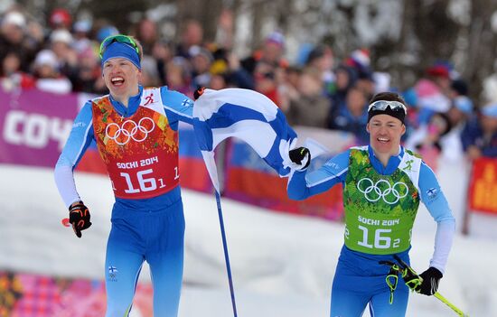 2014 Winter Olympics. Cross-country skiing. Men. Team sprint