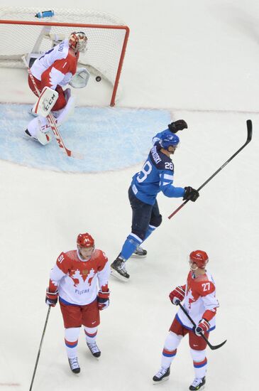 2014 Winter Olympics. Ice hockey. Men. Finland vs. Russia