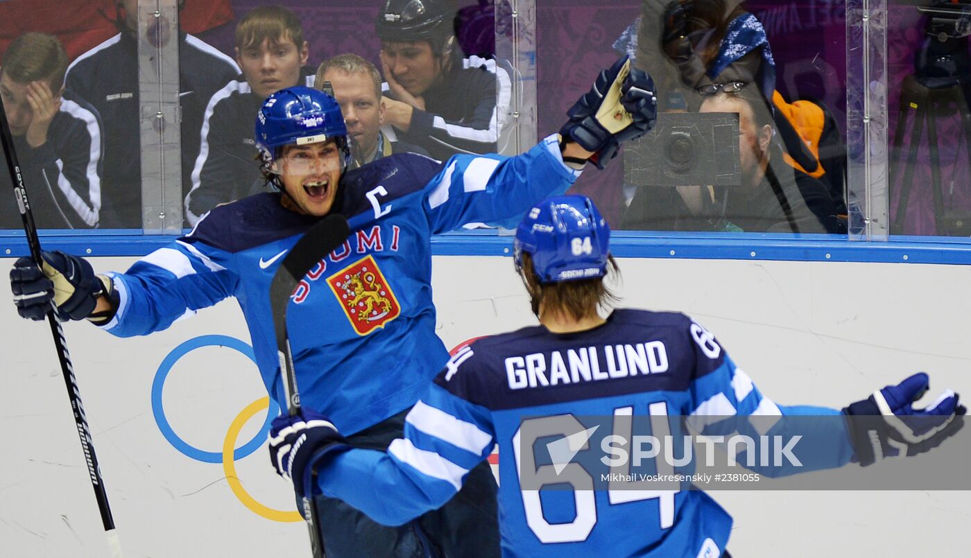2014 Winter Olympics. Ice hockey. Men. Finland vs. Russia