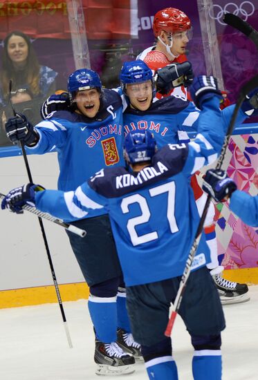 2014 Winter Olympics. Ice hockey. Men. Finland vs. Russia