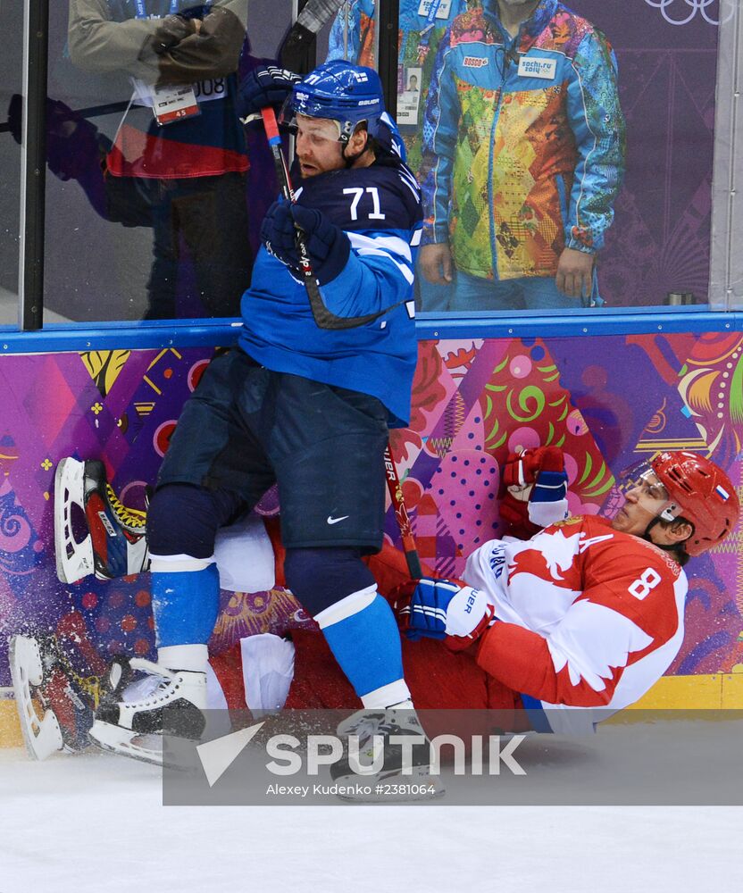 2014 Winter Olympics. Ice hockey. Men. Finland vs. Russia