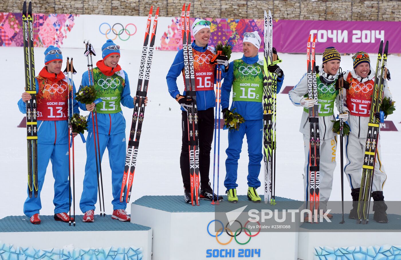 2014 Winter Olympics. Cross-country skiing. Men. Team sprint