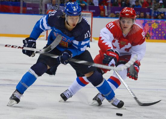 2014 Winter Olympics. Ice hockey. Men. Finland vs. Russia